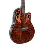 Ovation Celebrity CE44P Elite Plus A/e Guitar, Quilted Maple Top, Dark Tiger Eye. Fixed Price $627.00.