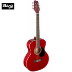 Stagg SA20A Full Size Auditorium Style Acoustic Guitar - Red. Fixed Price $159.99.