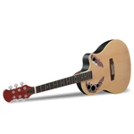 Glarry 41" Cutaway Round Back Natural Spruce Right Handed Acoustic Guitar. Fixed Price $61.99.