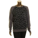 Kenneth Cole Women's Ash Gray Animal Print French Terry Sweatshirt Top Tedo. Fixed Price $14.99.