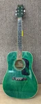 George Washburn Dreadnought 6 String Acoustic Guitar Green. Fixed Price $154.99.