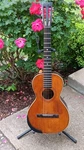 George Washburn Antique Parlor Acoustic Electric Guitar 1880 36.50 Long 3/4. Fixed Price $1700.00.