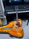 1971 Yamaha FG-300 Jumbo Acoustic Guitar With Original Hard Case. Fixed Price $2000.00.