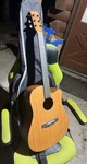 Donner Dreadnought Acoustic Guitar Brown Bundle W/ Gig Bag, Strap, Picks, Tuner. Fixed Price $50.00.