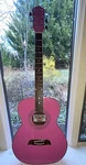 Oscar Schmidt OG1P-A 3/4 Dreadnought Acoustic Guitar. Pink. Fixed Price $160.00.