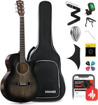 Acoustic Guitar 40 Inch Cutaway Beginner Bundle Kit Black Brown Donner DAJ-110CD. Fixed Price $259.99.