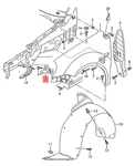Genuine Bracket - Fender Right Front Vw Polo Classic Jin Qv 6Q0821142. Fixed Price $42.39.