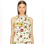 Ulla Johnson Zoe Sleeveless Top Blouse Floral 100% Cotton Boho Summer Travel 6. Fixed Price $129.00.
