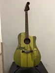 Fender Sonoran Woody John Severson Model Green Surf Electric Acoustic Guitar. Fixed Price $1500.00.