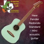 Fender California Standard Redondo Mini Acoustic Guitar W/ Bag Surf Green. Fixed Price $209.99.