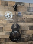 Recording King RM-993 -bkn Metal Body Parlor Resonator Guitar, Nickel. Fixed Price $749.99.