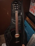 Ibanez Acoustic-electric Guitar 6 String Mahogany Black W/ Preamp & Gig Bag. Fixed Price $350.00.