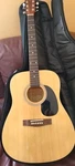Carlo Robelli Acoustic Guitar W/ Case Model CMD6610XX. Fixed Price $220.00.