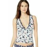 Anne Cole Studio Womens Navy Blue Floral Top Ruffle Strappy Back New Xs. Fixed Price $19.96.