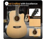 Pyle 41" Full-size Acoustic Guitar Kit- Cutaway Body Design. Fixed Price $40.84.