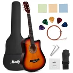 Sunburst Acoustic Guitar Moukey EAG-100 38" Kids Adult Starter Bundle Bag Picks. Fixed Price $59.99.