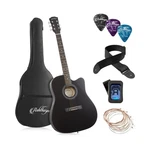 Ashthorpe 41-INCH Beginner Cutaway Acoustic Guitar Package (black), Full Size.... Fixed Price $118.26.