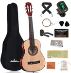 Adm Beginner Acoustic Classical Guitar 30 Inch Nylon Strings Wooden Bu.... Fixed Price $98.44.