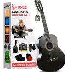 Pyle Beginner Acoustic Guitar Kit, 1/4 Junior Size All 30", 3) Black, Matte. Fixed Price $34.99.