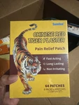 Sumifun Tiger Relieving Chinese Plaster 64 Patches Backache Strains. Fixed Price $28.00.