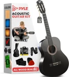 Pyle PGACLS30BKMT Beginner Acoustic Guitar Kit - Matte Black (open Box). Fixed Price $42.24.