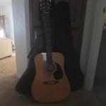 Squier By Fender Dreadnought Acoustic Guitar Natural 6 String Spruce W/gig Bag. Fixed Price $55.00.