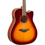 Yamaha Transacoustic Dreadnought Cutaway Acousticelectric Guitar Brown Sunburst. Fixed Price $779.99.