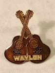 Vintage 1970S Waylon Acoustic Guitars Lapel Pin. Fixed Price $35.00.