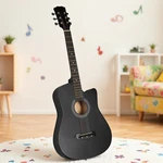 38" Beginner Acoustic Guitar Set - Cutaway Steel String Tuner Capo Matte Black. Fixed Price $68.99.