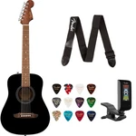 Fender Redondo Mini Black Spruce Acoustic Bundle W/ Bag Strap Tuner. Fixed Price $229.99.