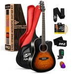 Pyle 41 Steel Strings Acoustic Guitar For Beginner & Adults (sunburst Teardrop. Fixed Price $128.99.