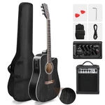 Ktaxon 41-IN Basswood Eq Acoustic Folk Guitar With 10W Amplifier,straps. Fixed Price $87.98.