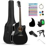 41" Acoustic Guitar For Adults Teens - Starter Pack Black. Fixed Price $205.59.
