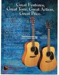 1996 Martin D-16T, D-16TR Acoustic Guitar Vintage Print Ad. Fixed Price $13.95.