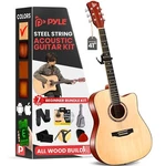 Pyle Beginner Cutaway Acoustic Guitar Kit, 4/4 Full Size All Wood Dreadnought. Fixed Price $286.99.