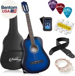 38-INCH Beginner Acoustic Guitar Package (blue), Basic Starter Kit W/gig Bag,. Fixed Price $106.93.