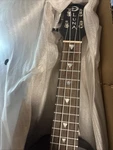 Luna Vintage Mahogany Tenor Ukulele - Black Satin. Fixed Price $135.00.