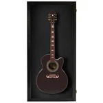 Black Finish Large Acoustic Guitar Display Case Solid Hardwood With Locks. Fixed Price $241.95.