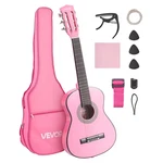 38INCH Wood Classical Guitar Withgig Bag, Strap, Tuner, Extra String, Pick, Capo. Fixed Price $70.00.