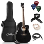 Full-size Dreadnought Cutaway Acoustic-electric Guitar Bundle-premium Tonewoods. Fixed Price $119.99.