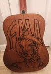 Jasmine Acoustic Guitar W/ Soft Case Hand Drawn Fma Artwork. Fixed Price $175.00.