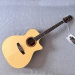Aosen GAC-460: Grand Auditorium Cutaway Acoustic Guitar Solid Spruce Top Natural. Fixed Price $271.70.