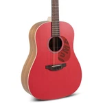 Ovation Applause AAS-69 Jump Acoustic Guitar, Solid Spruce Top, Lipstick. Fixed Price $249.00.