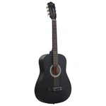 38" Black Round Edged Basswood Acoustic Folk Guitar 6 Strings W/bag Strap Tuner. Fixed Price $73.13.