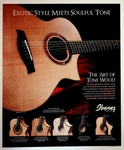 Ibanez Aew Acoustic Guitar Series Exotic Tone Wood Vintage Print Ad Ephemera. Fixed Price $13.50.