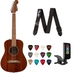 Fender Redondo Mini Natural Sapele W/ Bag Picks Strap Tuner Bundle. Fixed Price $229.99.