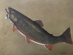 A.l. Martin (20TH Century) Rainbow Trout Oil On Canvas Painting....signed. Fixed Price $450.00.