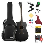 Donner 41" Black Acoustic Guitar For Adult Cutaway Beginner Kit With Accessories. Fixed Price $181.81.