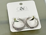 C&b Christopher And Banks Jewelry Hoop Earrings Silvertone. Fixed Price $30.60.