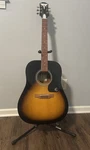 Epiphone PRO-1 Vs Acoustic Guitar Sunburst 6 String W/ Stand. Fixed Price $150.00.